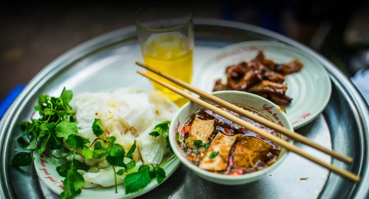 Local street food in Vietnam